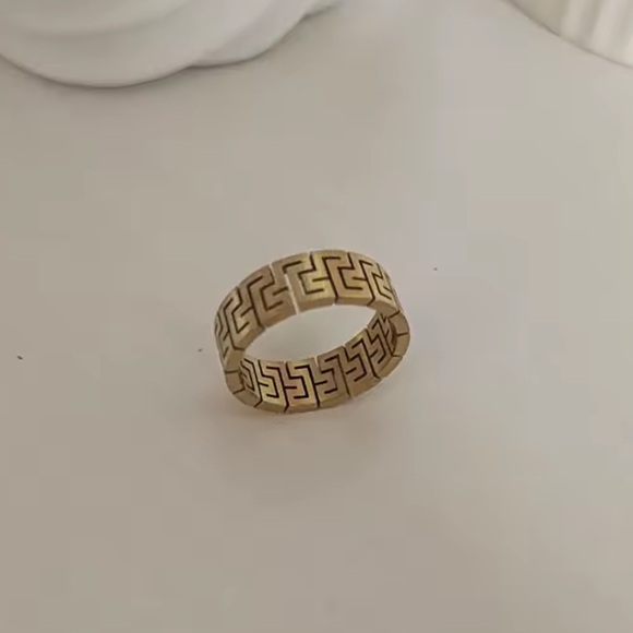 Modest Lu Jewelry - Gold Textured Thick Band Ring Brand New